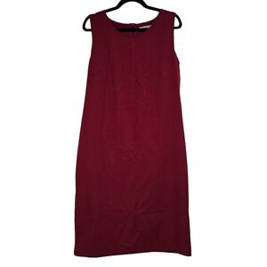 VTG Danny &‎ Nicole Sleeveless Burgundy Knee Length Sheath Dress